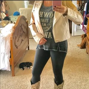 Rose Gold Leather Jacket